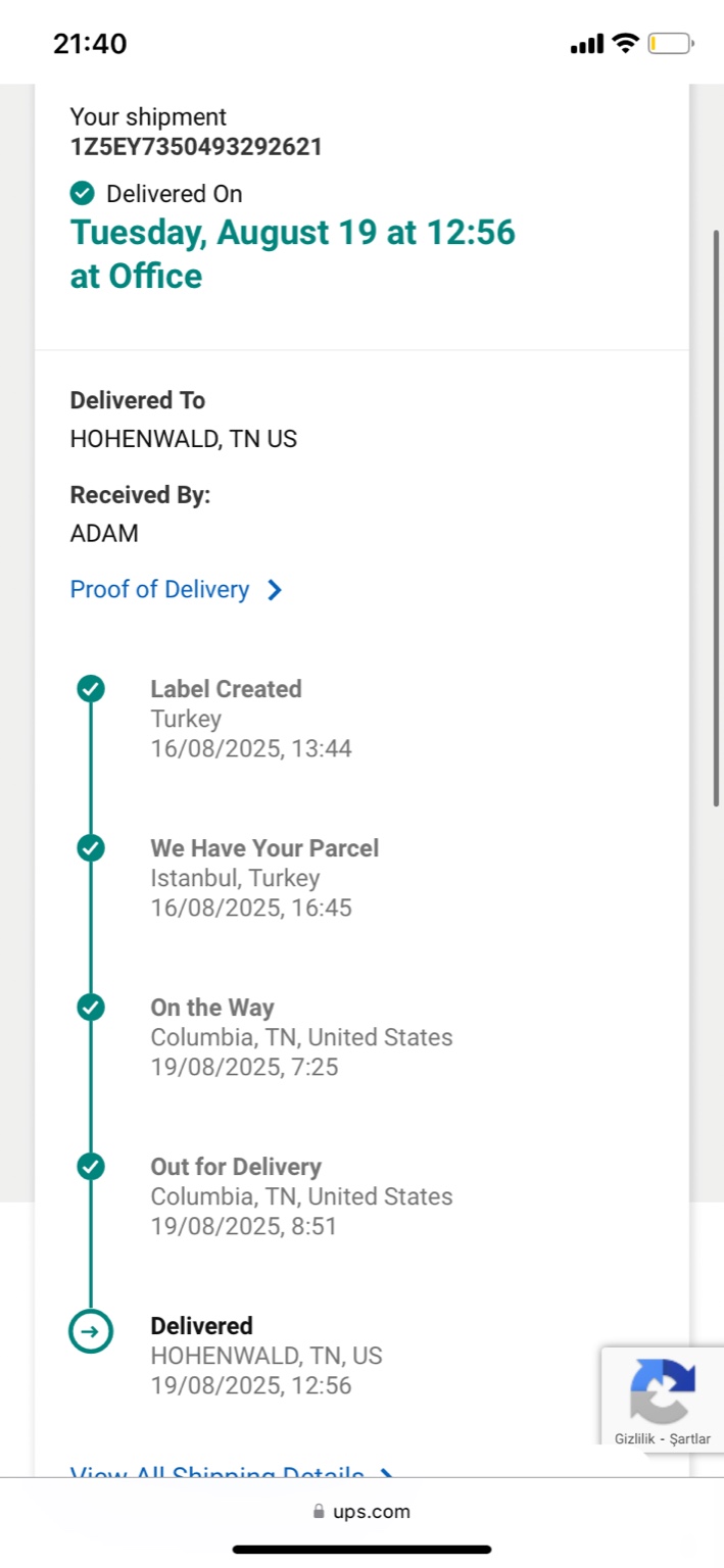 USA Delivery