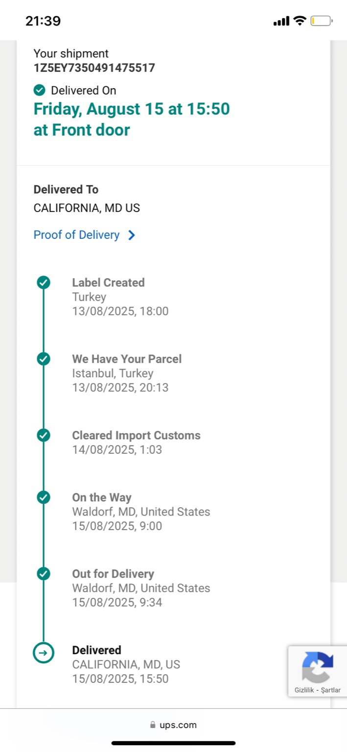 Maryland Delivery
